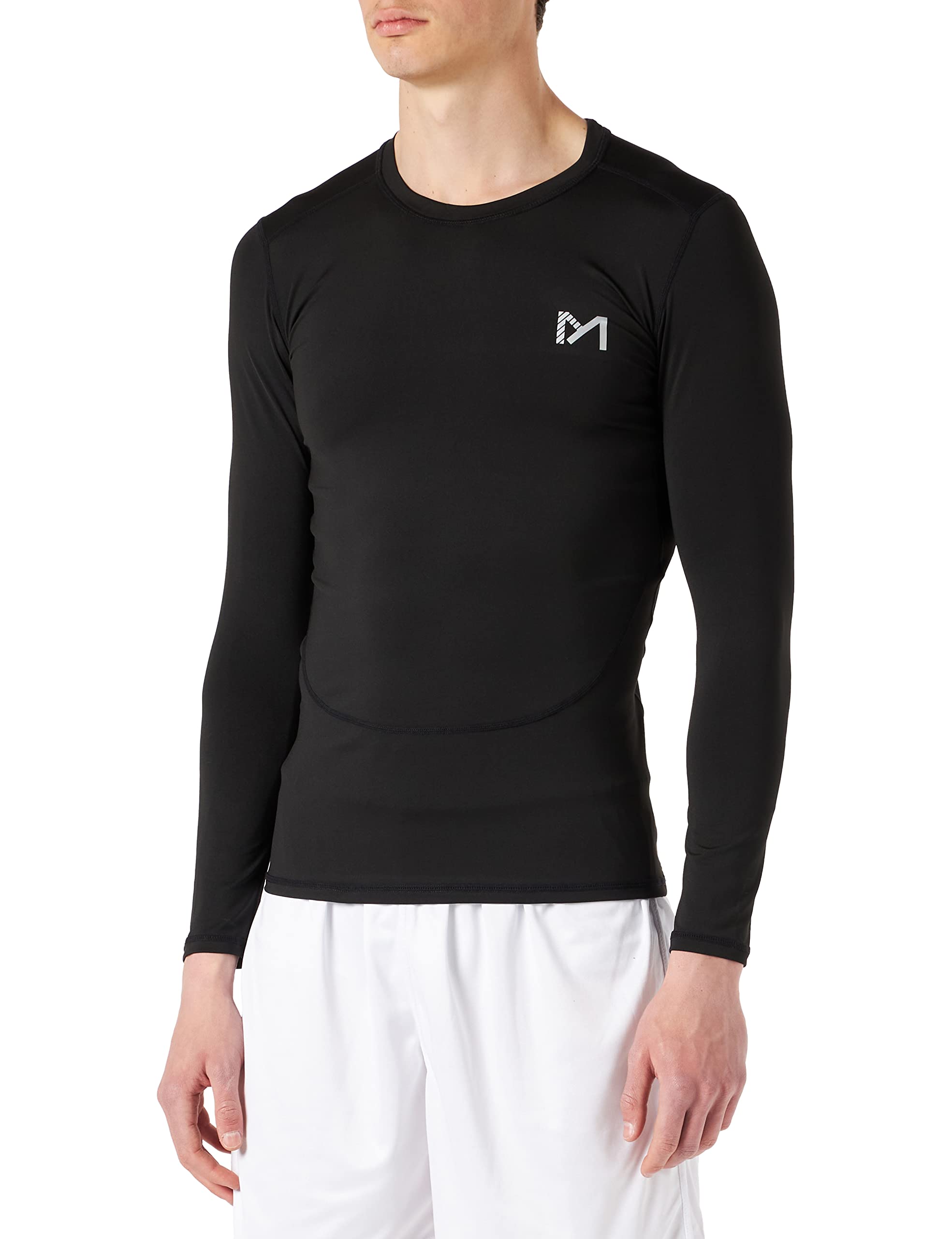 MEETYOO Maglietta Compressione Uomo, Maglie Maniche Lunghe T Shirt Sportiva per Corsa Ciclismo Fitness