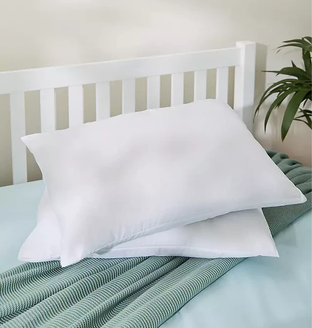 Fiaz Diamond Press Pillows for Bed (Size 60x40cm) Microfiber , Washable Pillows(white) 100% Soft Cotton