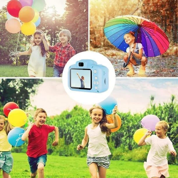 Image of Cots and Cuddles Kids Digital Camera for Boys & Girls | 1080P HD Video & 12MP Photo | Dual Lens, Rechargeable Toy Camera with Games & Filters for Kids Age 3-10 Years (Blue)