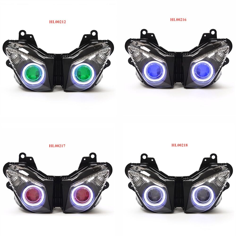 Dirt Bike Reflektor Pasuje do Kawasaki Ninja ZX6R 2009-2012 Luces Para Moto reflektor motocyklowy przedni reflektor LED reflektor HID