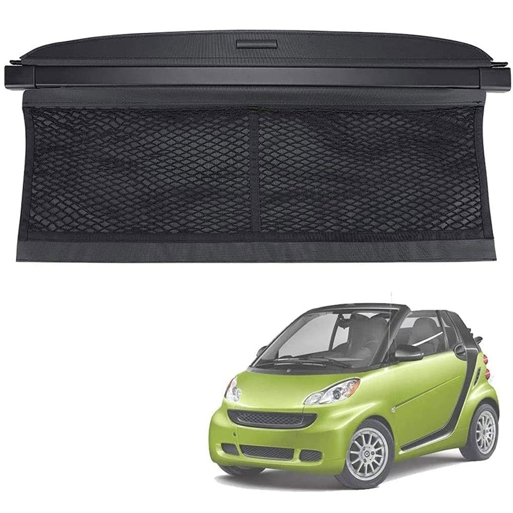 HEYCE Copri Bagagliaio Protezione Bagagliaio Estensibile per Smart 451 Fortwo 2009-2014 453 Fortwo 2015-2019 Tenda Divisorio Bagagliaio Cartello di Sicurezza Car Cargo Cover,Fortwo 451