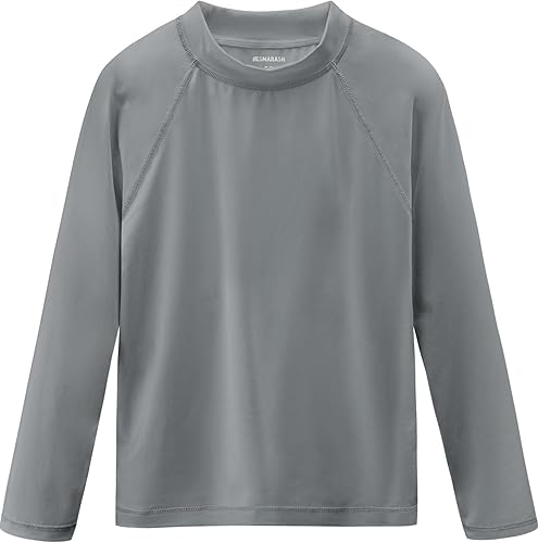 Boys Swim Shirt Long Sleeve Rash Guard Kids Sun Beach Water Shirts Swimwear Rash