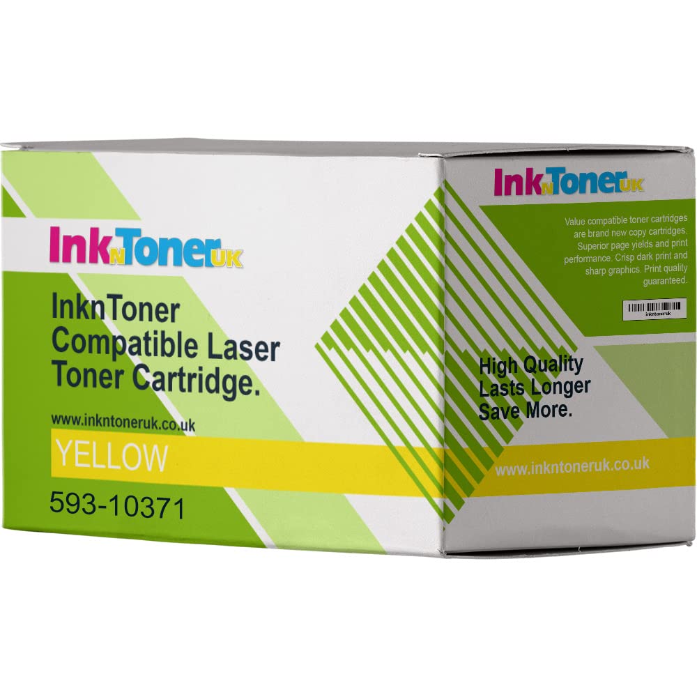 Cartouche de toner compatible F935N jaune haute capacité (593-10371)