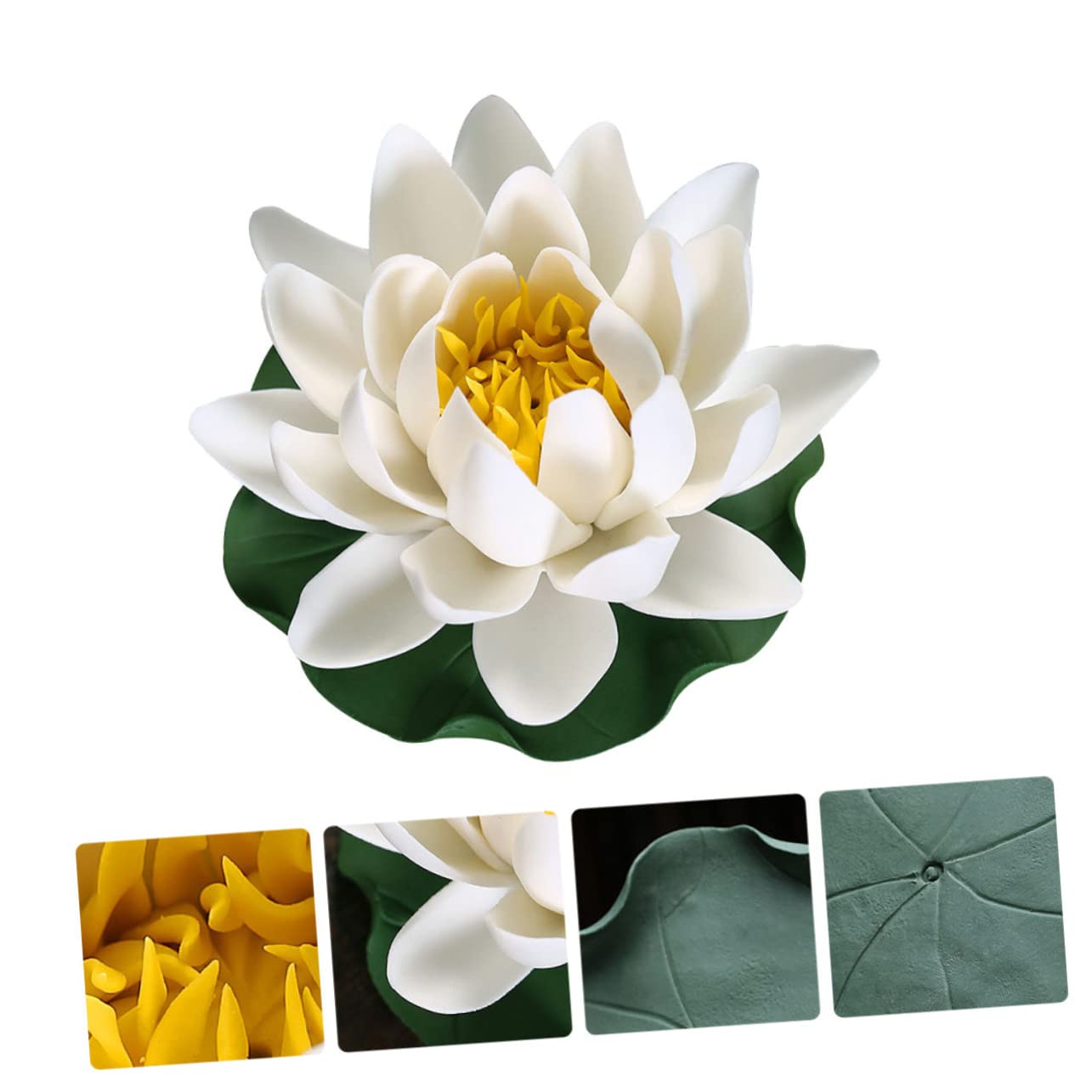 Cabilock 2 Piezas Soporte de Incienso de Cerámica Forma de Flor Base Decorativa para Hogar Zen para y Decoración de Interiores