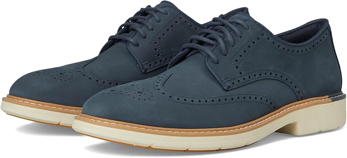 Мужские туфли Cole Haan Go-To Wing Oxfords, цвет: Тёмно-синий — фото 1