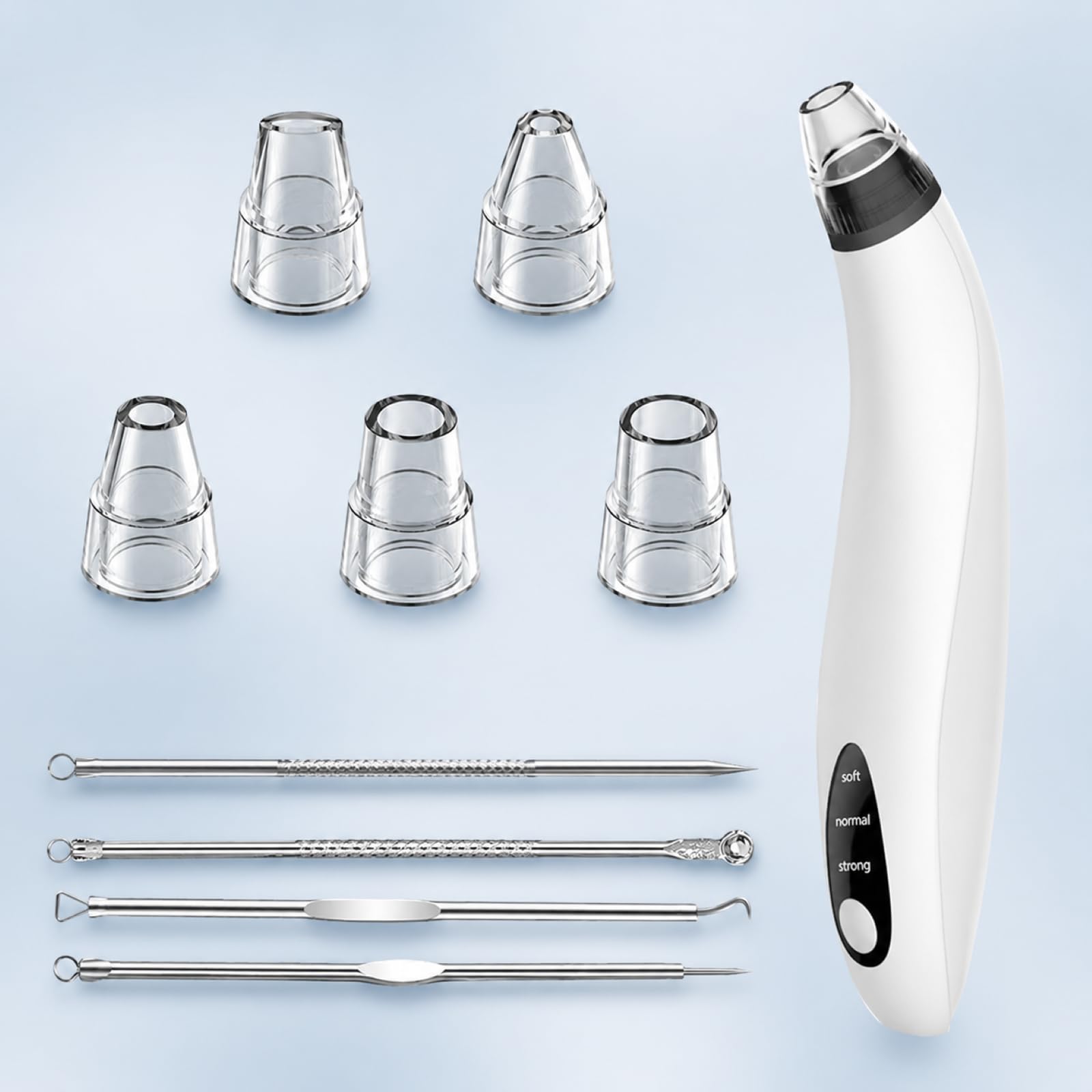 Blackhead Remover Tool, Aooeou Professional Pimple Popper Tool Kit - Easy Removal for Blemish, Whitehead Popping, Zit Removing for Risk Free Nose Face, Anti-Slip Coating Handle (b-Silver) view 9