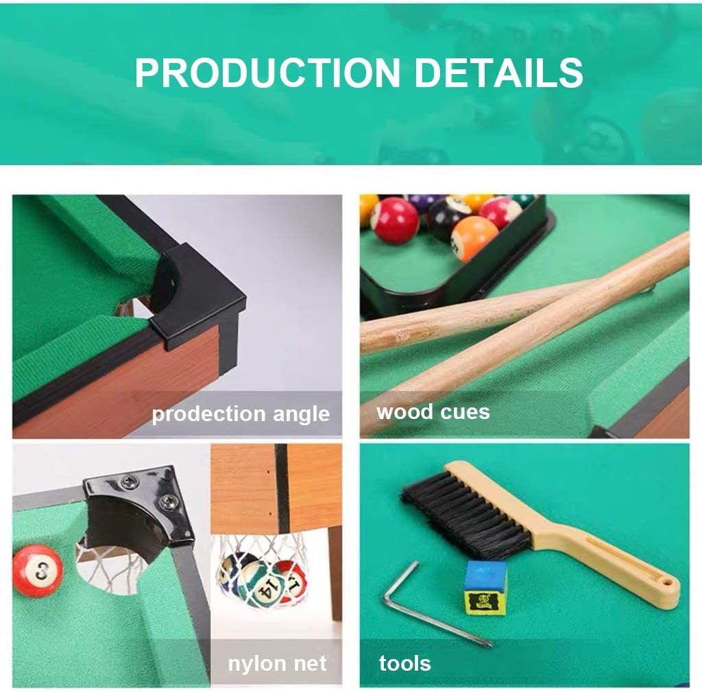 YGO Pool Table for Kids and Adults Billiards Table Tabletop Pool Table 40" (Size : 75cm/39.5") : Sports & Outdoors