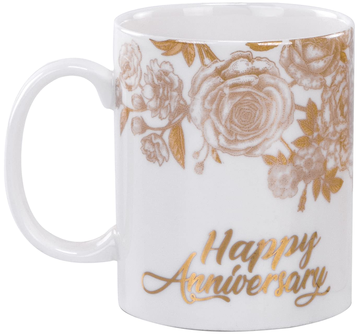 Deco Pride Happy Anniversary Ceramic BOE Ash Free Coffee Tea Mug (1 Piece)