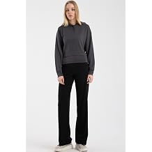 Oversize Kap onlu Yumu ak Dokulu Sweatshirt - Antrasit