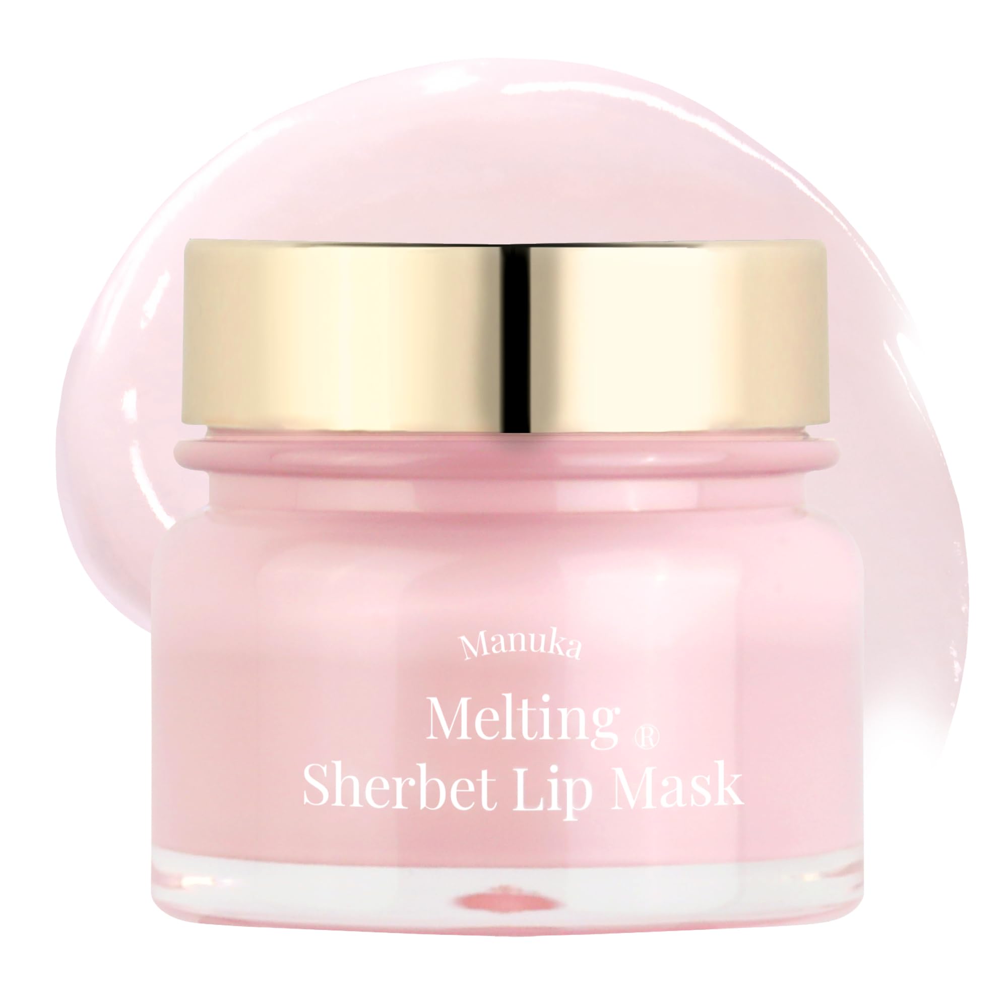 ForencosMelting Sherbet Lip Mask, Overnight Treatment with Manuka Honey, Olive Oil & Vitamin E, Sleeping Mask & Repair Moisturizer for Dry, Cracked Lips, Nourishing Care, 0.7 oz