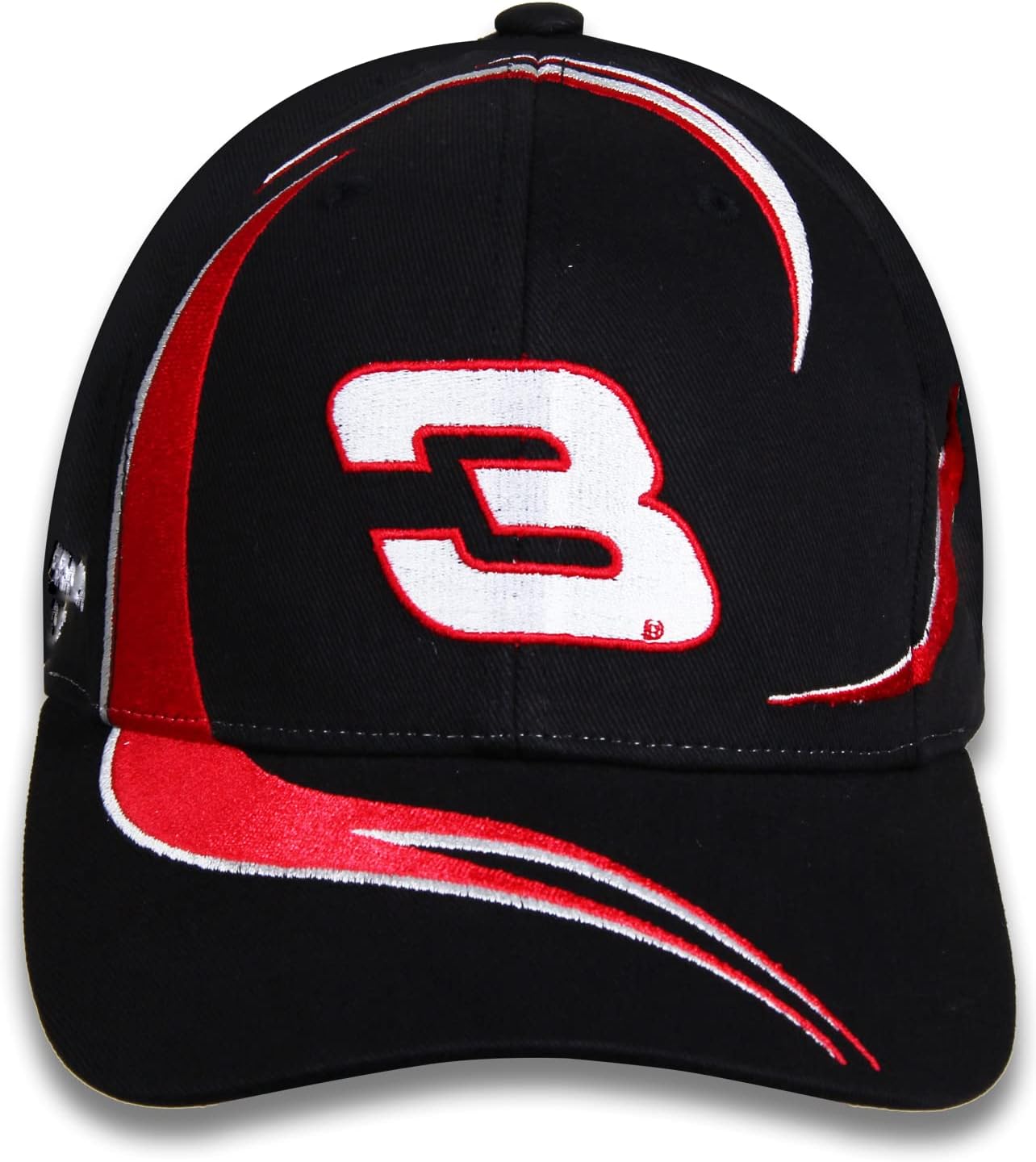 Dale Earnhardt Sr #3 GM Goodwrench Red Swoosh Number Nascar Hat Black - Image 3