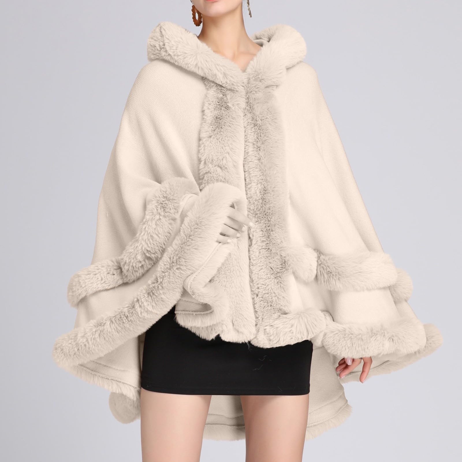 Generisch Bufanda para el cuello para mujer, cierre envolvente con ribete, cárdigan sin mangas, top de moda, capa superior de aluminio con tapa