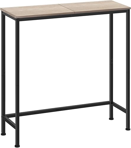 Miniatura 6 de OYEAL Mesa de entrada estrecha de 29.5 pulgadas, mesa de consola industrial para TV, mesa de pasillo de entrada pequeña para dormitorio, sala de