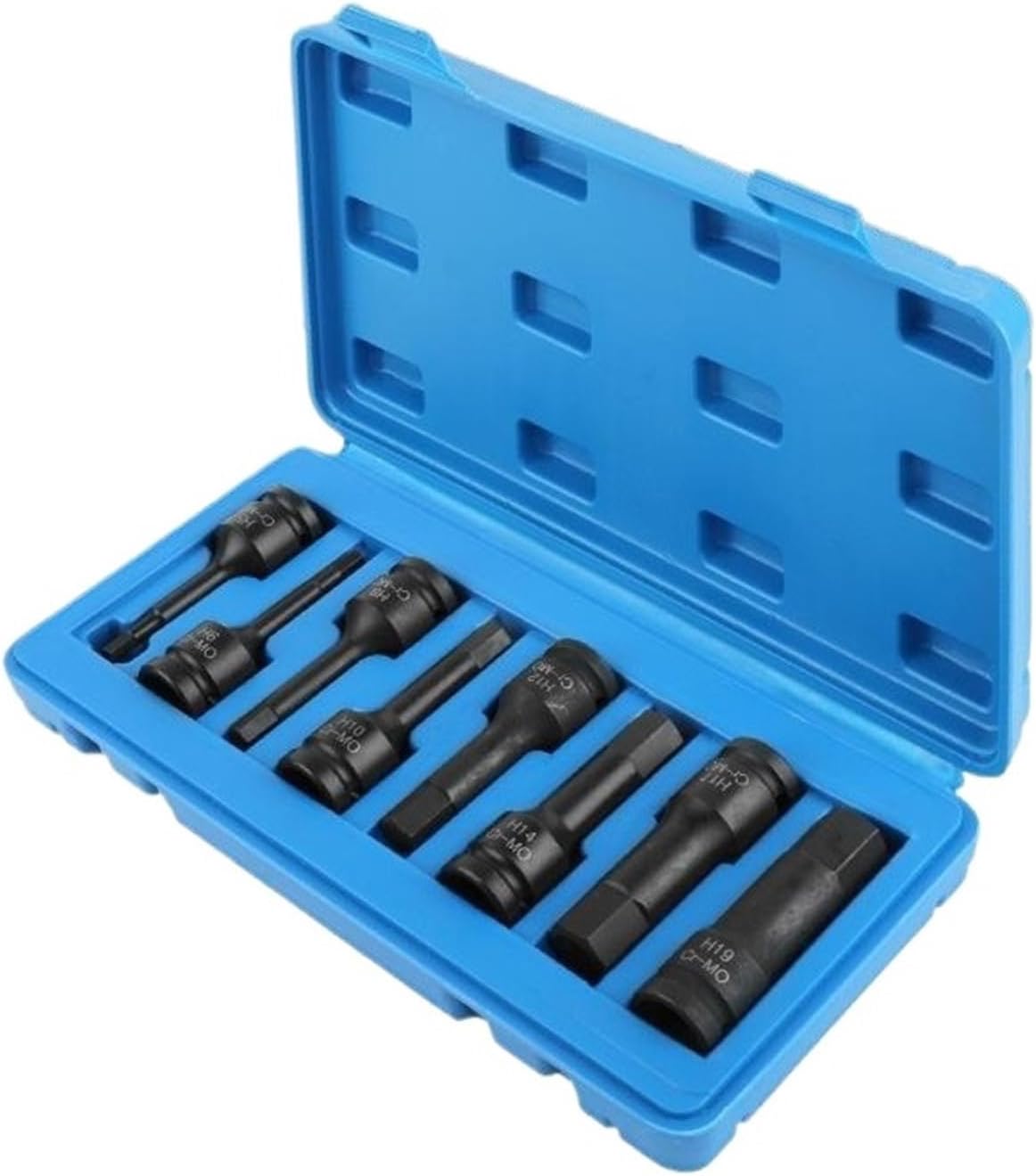 16pcs H5-H21 Nut Setter Driver Drill Bit Set, 1/2" 12.5mm CR-MO Internal Hexagonal Socket Bolt and Nut Remover Tool