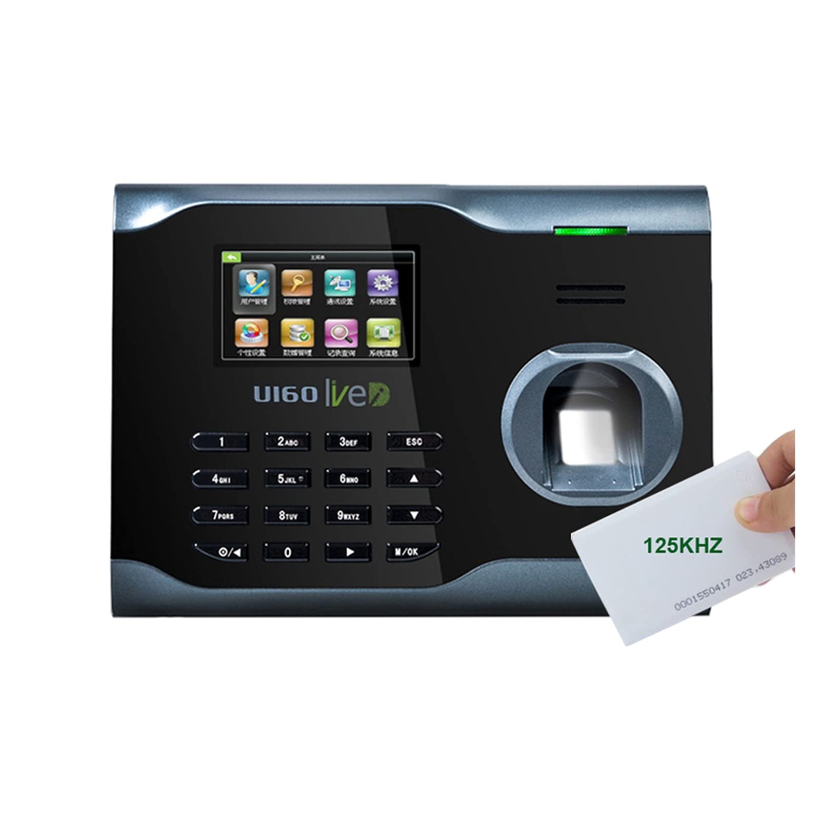 CUDTAPI WIFI/IP Biometric Finrprint Recognition Time Attendance System Clock Office Recorder Employee Attendance Machine(U160 ID)