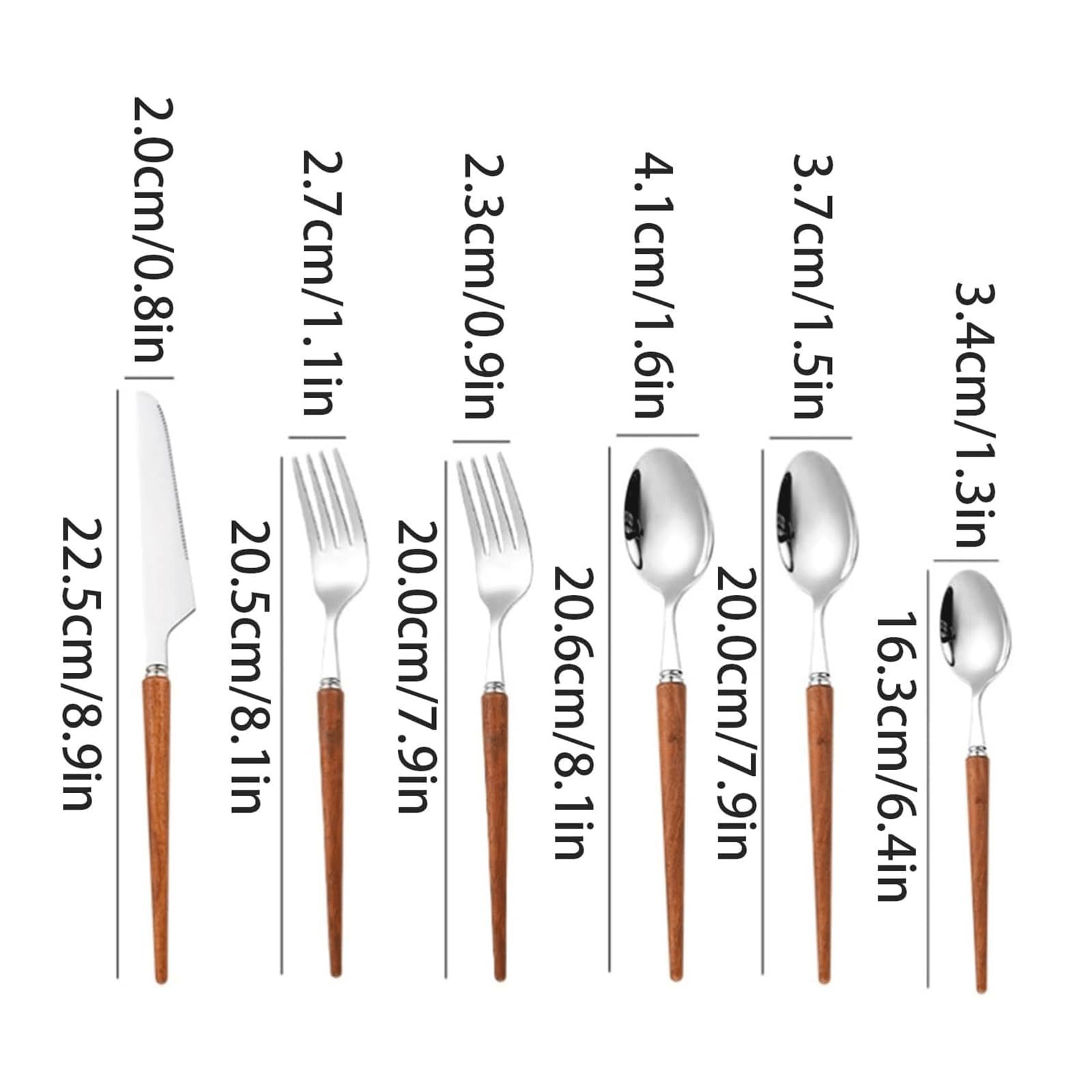 木製ハンドルのカトラリー28本セット　ナイフ＆フォーク　ビンテージ　レトロ 木製ハンドルのカトラリー28本セット ナイフ＆フォーク ビンテージ レトロ