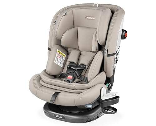Peg Perego Primo Viaggio - Asiento convertible todo en uno para automóvil, recién nacido hasta más de 10 años, 5-120 libras, altura ajustable y