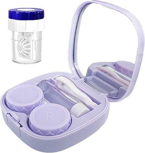 Miniatura 10 de Kit de funda para lentes de contacto con lavadora limpiadora, kit de herramientas de extracción de aplicador de lentes de contacto con botella de