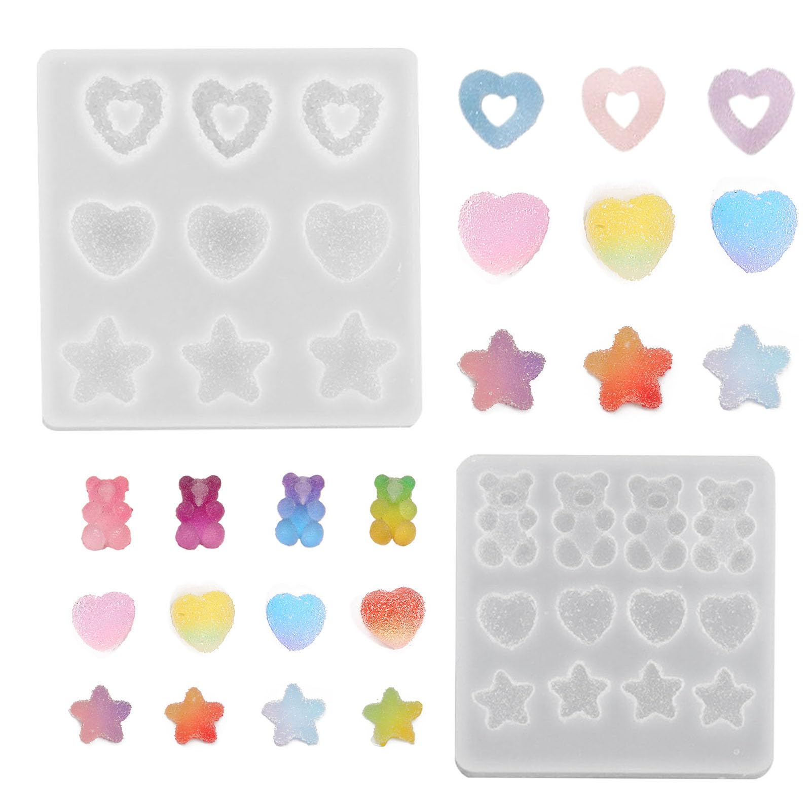 Amazon.co.jp: レジン モールド シリコンモールド 可愛い uvレジン型 2 