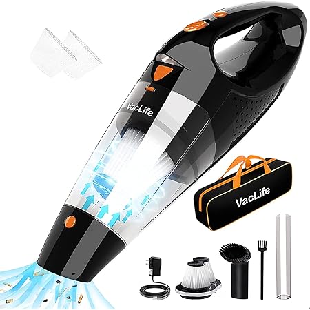 Amazon ハンディクリーナー Vaclife 車用掃除機 コードレス 小型掃除機 充電式 ミニ 家庭用 超強吸引力 Dc12v 分間連続稼働 低騒音対策 多機能 お手入れ便利 Ledライト付き フィルター付き Vl1 Vaclife ハンディクリーナー