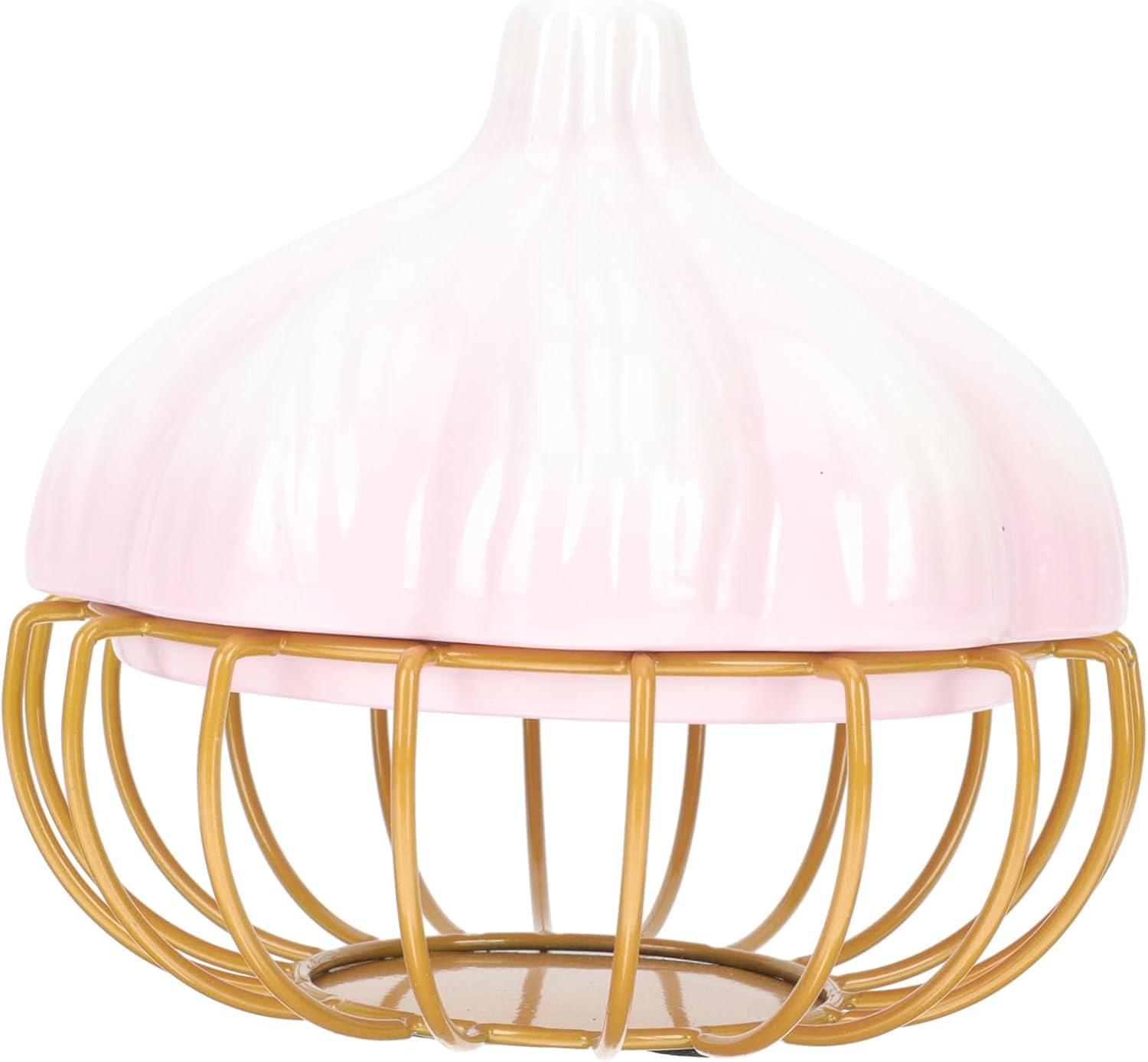 Ciieeo Garlic Holder Kitchen Storage Basket Novelty Garlic Shape Container for Eggs Fruits Snacks Space-saving Design Hollow Style Essential Kitchen Organizer