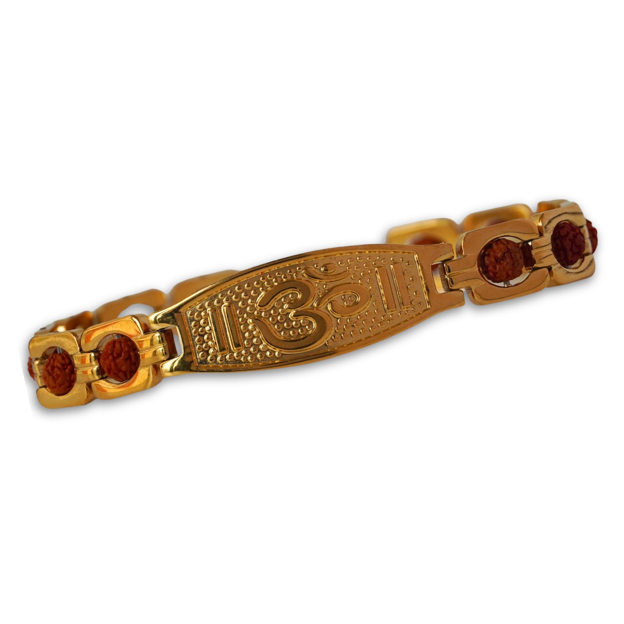 Japam Gold Plated Om Grid Rudraksha Bracelet | Gold Plated Metal for Meditation and Prayer for Men & Women | Free Size (8.5 Inches Long) (B0CXXWMWS1) Amazon Price History, Amazon Price Tracker