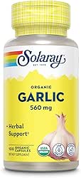 Solaray Organic Garlic Pills - 560 mg Garlic Supplements for
