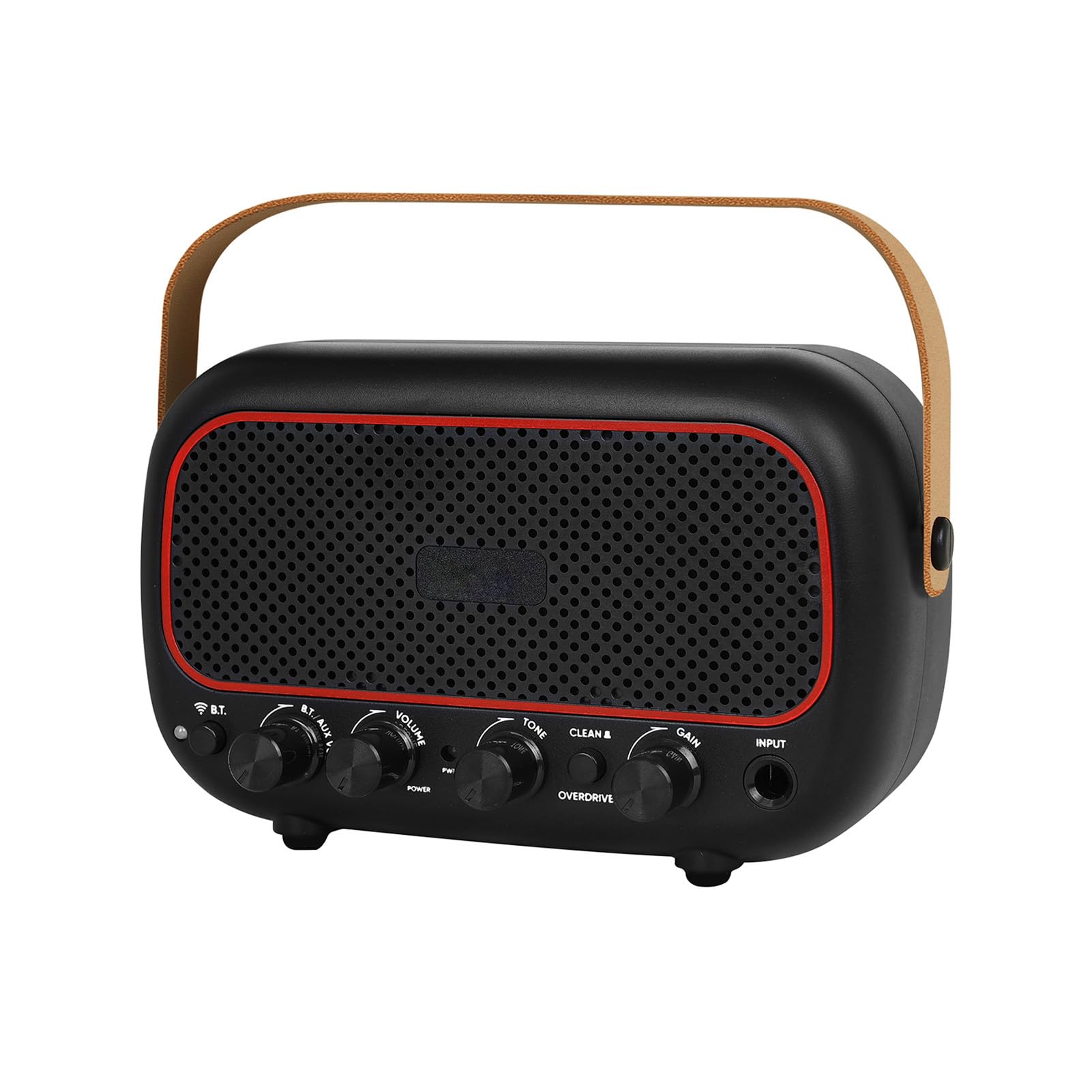 Tragbarer Gitarrenverstärker 10 W, BT-Musikwiedergabeverstärker, Wiederaufladbarer Batterieverstärker mit Kopfhöreranschluss und Sauberer Overdrive-Dual-Tone-Steuerung, Ideal für E-Gitarre
