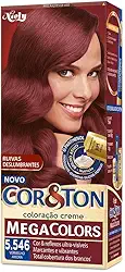 Kit Tintura Mega Colors Cor & Ton 5.546 Vermelho Amora 180 G, Niely