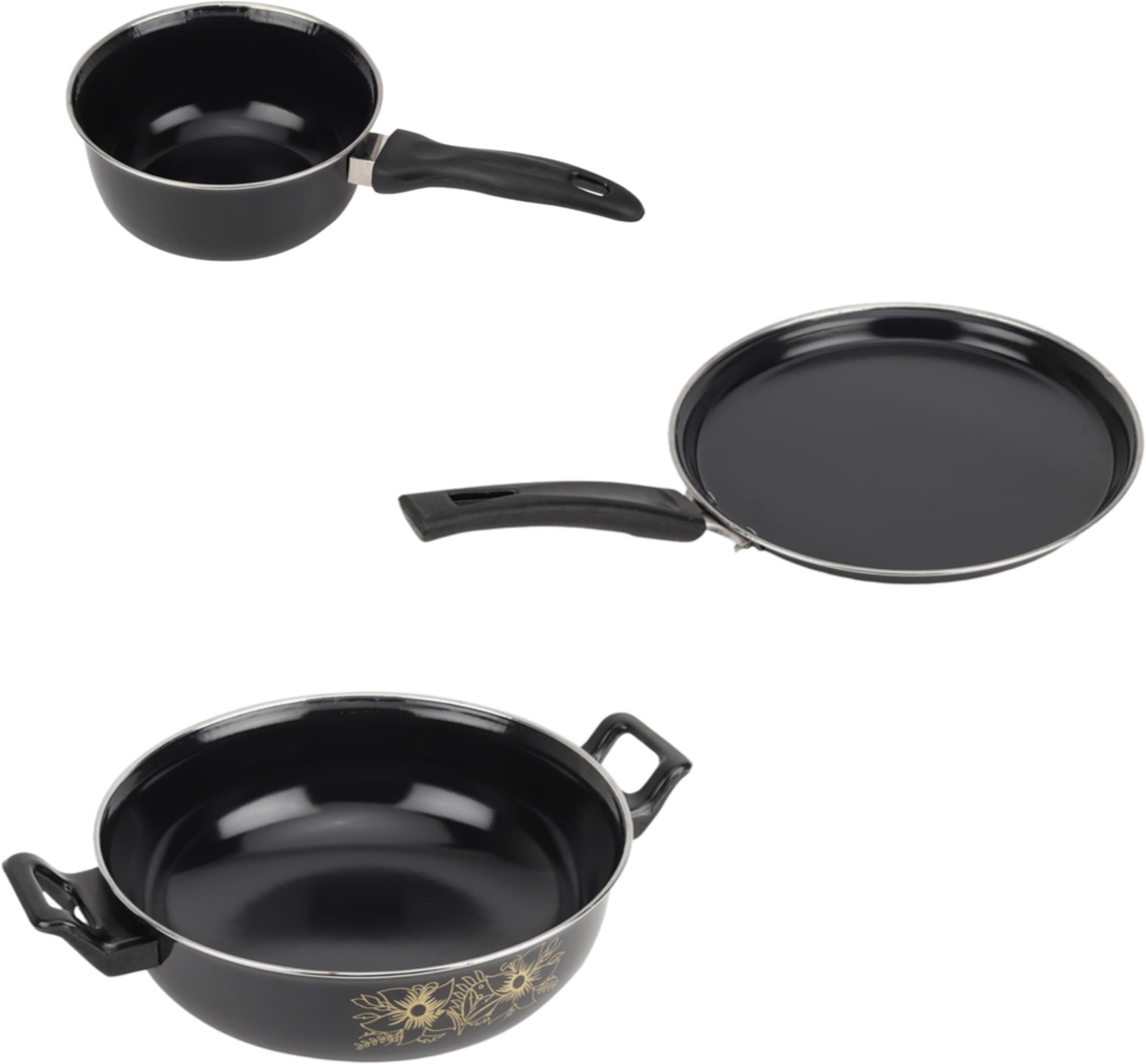 Non Stick Kadhai - 3.5 L, 27 cm Diameter, Induction & Gas Compatible, Non-Stick Coating, Cast Iron, Multicolor, Medium Size-image-35