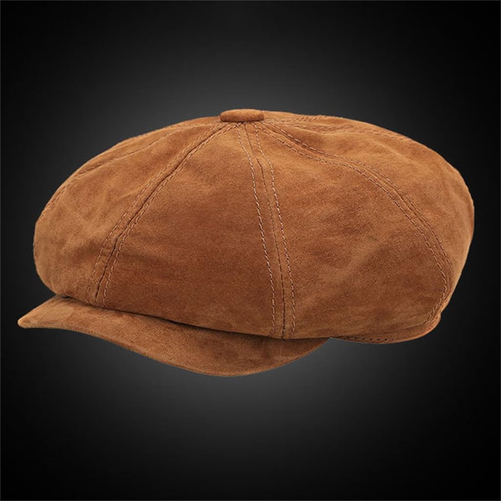 HBJWOV Fall and Winter Men and Women Octagonal Cap Retro Beret Pictorial