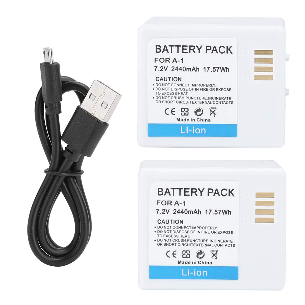 Cargador de Batería con Ranuras Duales y Pantalla LCD para Pro y Pro 2, 2 Baterías de Litio de 2440 MAh, Construcción ABS de