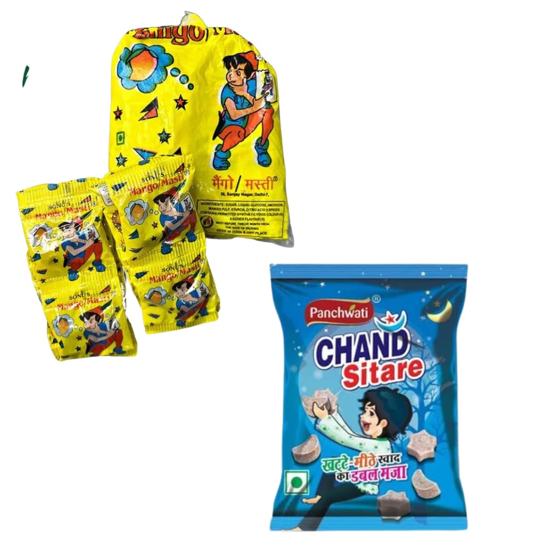 Mango Masti(Pack of 20) || Chand Sitare (pack of 20) || 300gm Orange Candy Mrp 300/- 90s candy || Feel the Bachpan || Combo Pack || (B0D12X78F7) Amazon Price History, Amazon Price Tracker