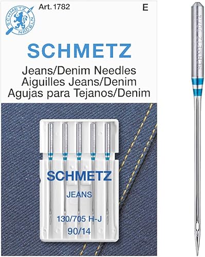 Miniatura 3 de 25 agujas para máquina de coser Schmetz Jeans Denim 130705H-J Tamaño 9014