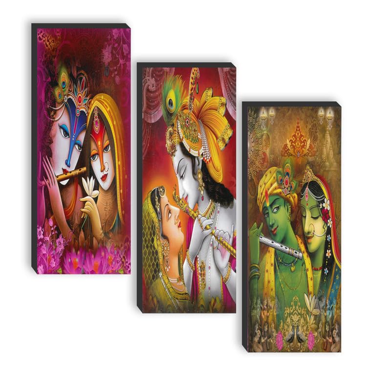 SAF paintings set of 3 Radha Krishna UV textured self adeshive wall painting for home decoration SANF-SJ13 (B0C6M3MBJ6) Amazon Price History, Amazon Price Tracker