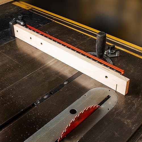 Miniatura 7 de O'SKOOL Sistema de valla de extensión de calibre inglete con ranura estándar y agujeros de parada, valla telescópica y tope abatible