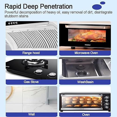 Miniatura 7 de Spray limpiador de manchas de aceite de cocina multiusos, elimina grasa, mugre, manchas en aerosol limpiador de cocina, aceites multiusos