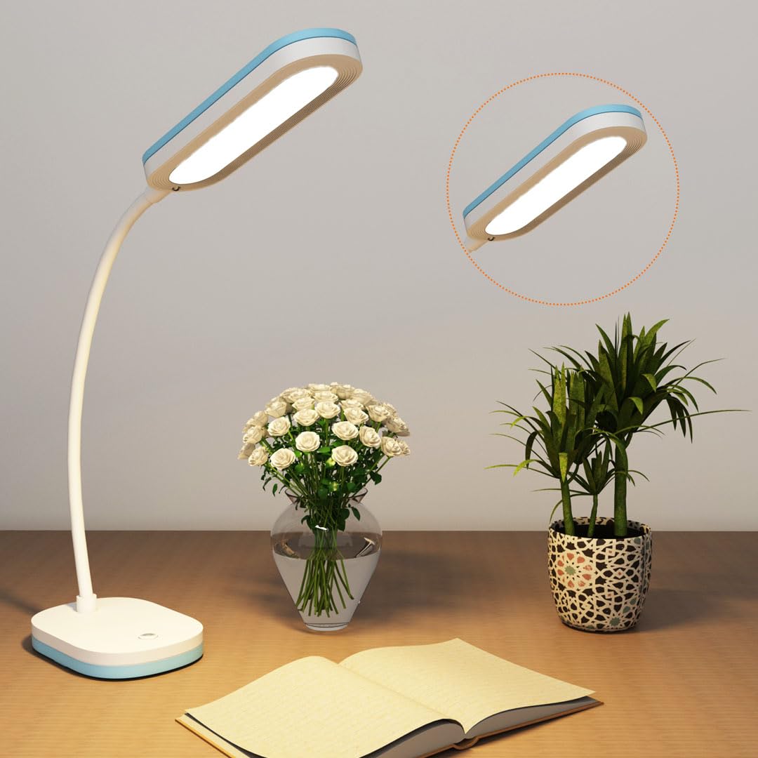 fizzytech 360° Flexible Desk Lamp Light - USB Charging Night Light, Modern Touch Switch, All-in-One Adjustable Desk Lamp for Reading, Studying & Office (Sky Blue)-image-26