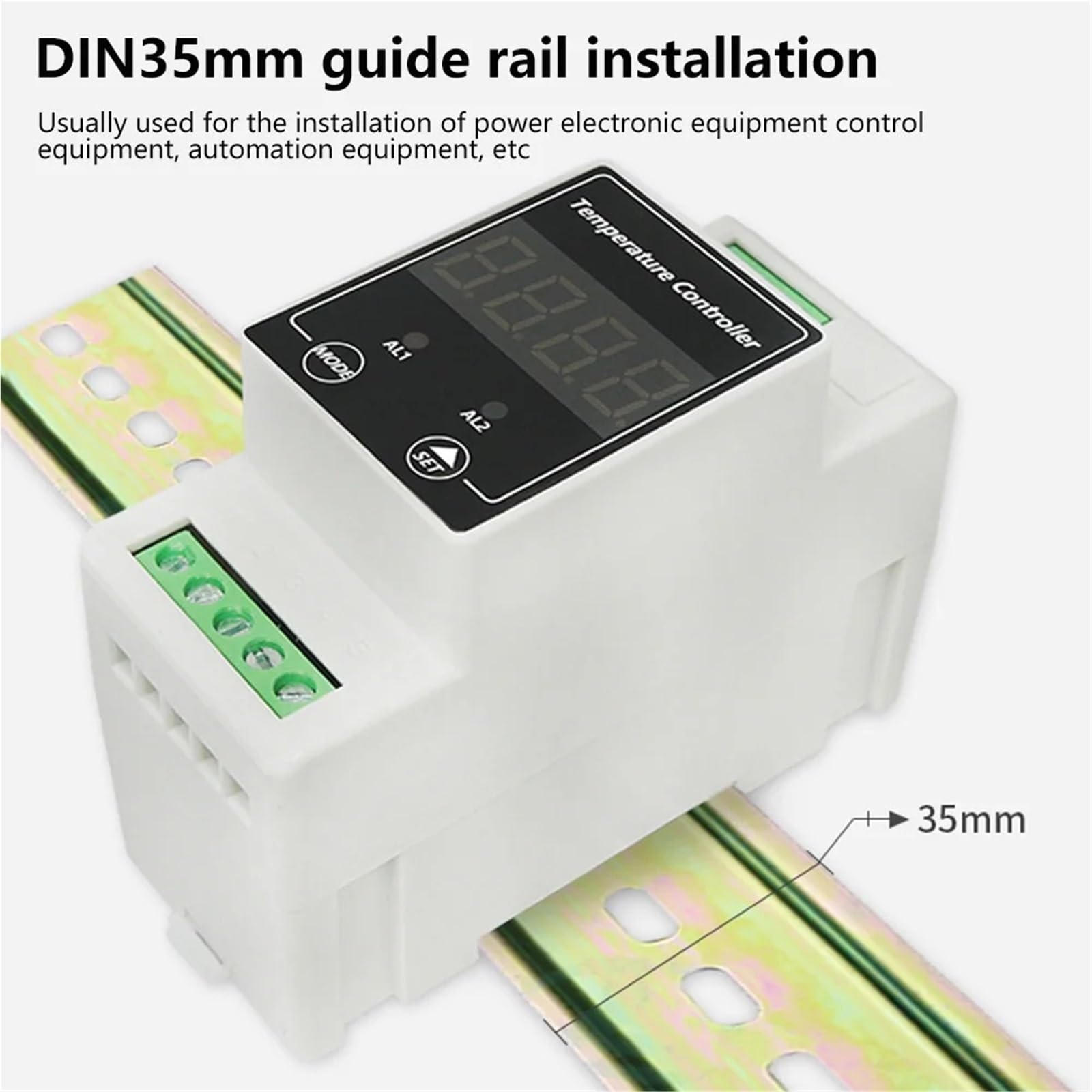 DC8-24V AC100-240V DIN Guida Termostato LED Digitale Regolatore di Temperatura Supporto Resistenza Termica/Sensore Termocoppia(DC8-24V)