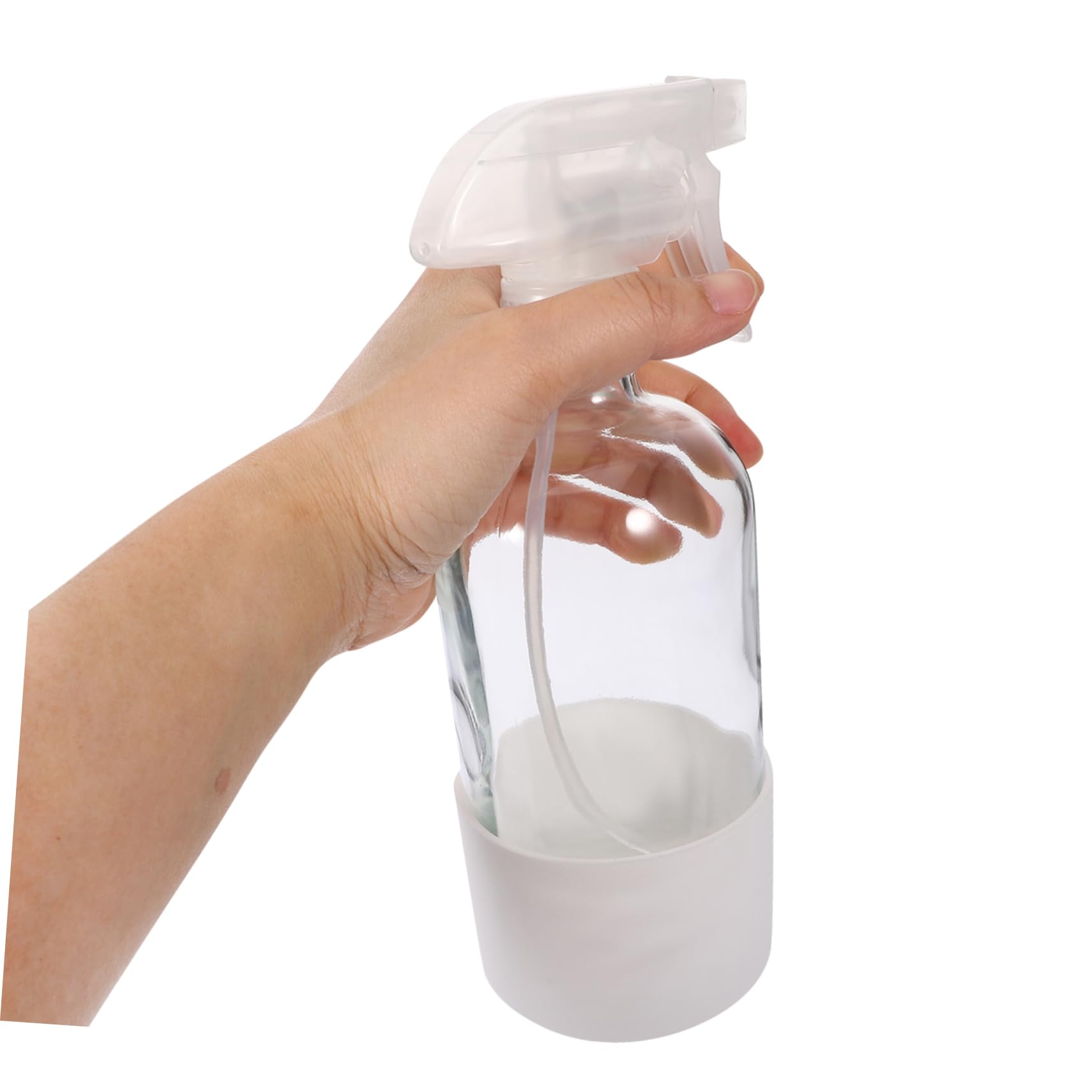 Hohopeti 2 Botellas Pulverizadoras de Vidrio de 500ml con Funda de Silicona, Neblina, Reutilizables para Limpieza y Cabello