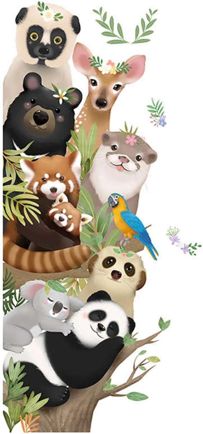 JAAMSO ROYALS Super Cute Animals Decorative wall Stickers for Kids for Kids Room- Multicolor (60 CM X 90 CM)