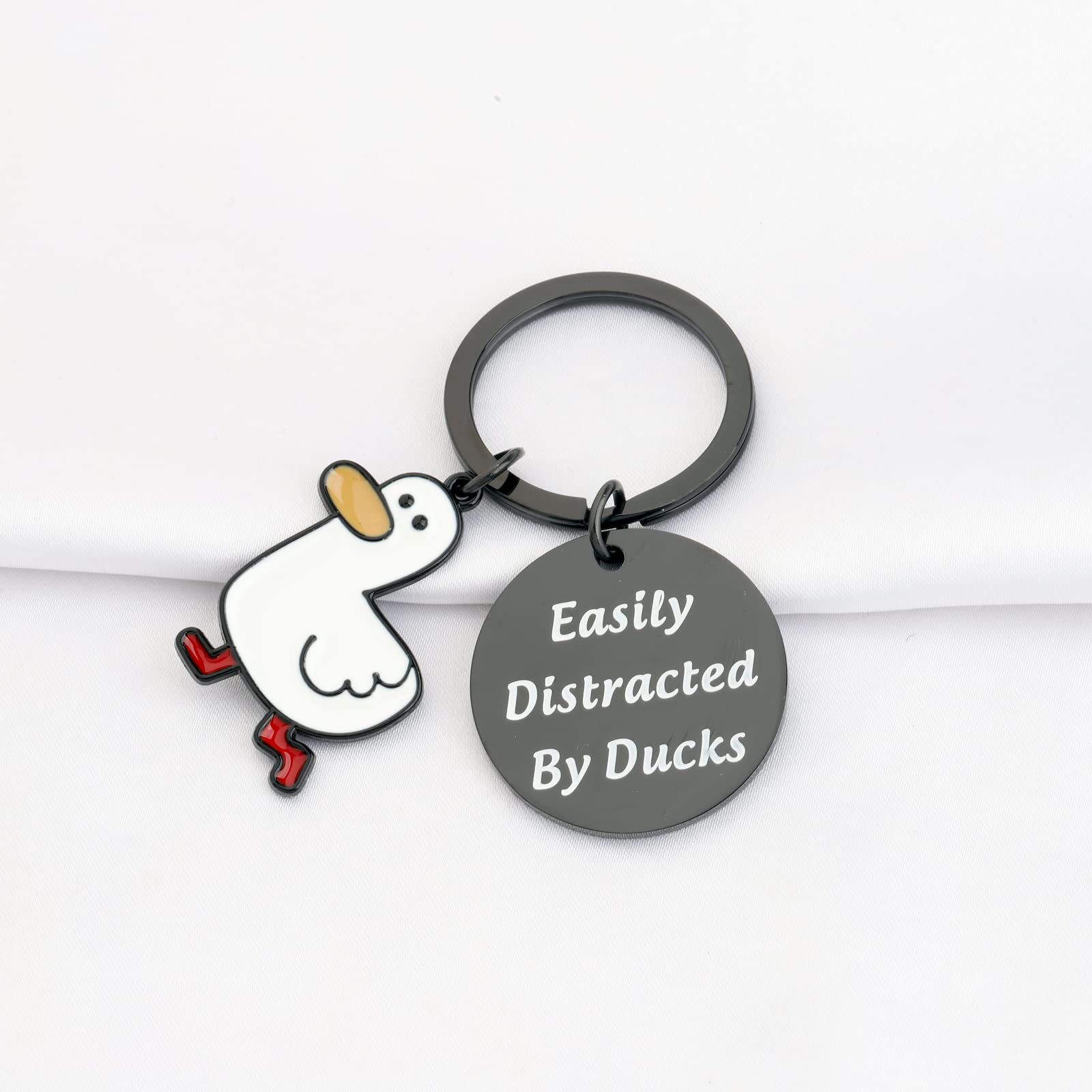 Portachiavi Anatra Per Ragazze | Regalo Divertente Per Amiche E Amanti Delle Anatre In Acciaio Inox