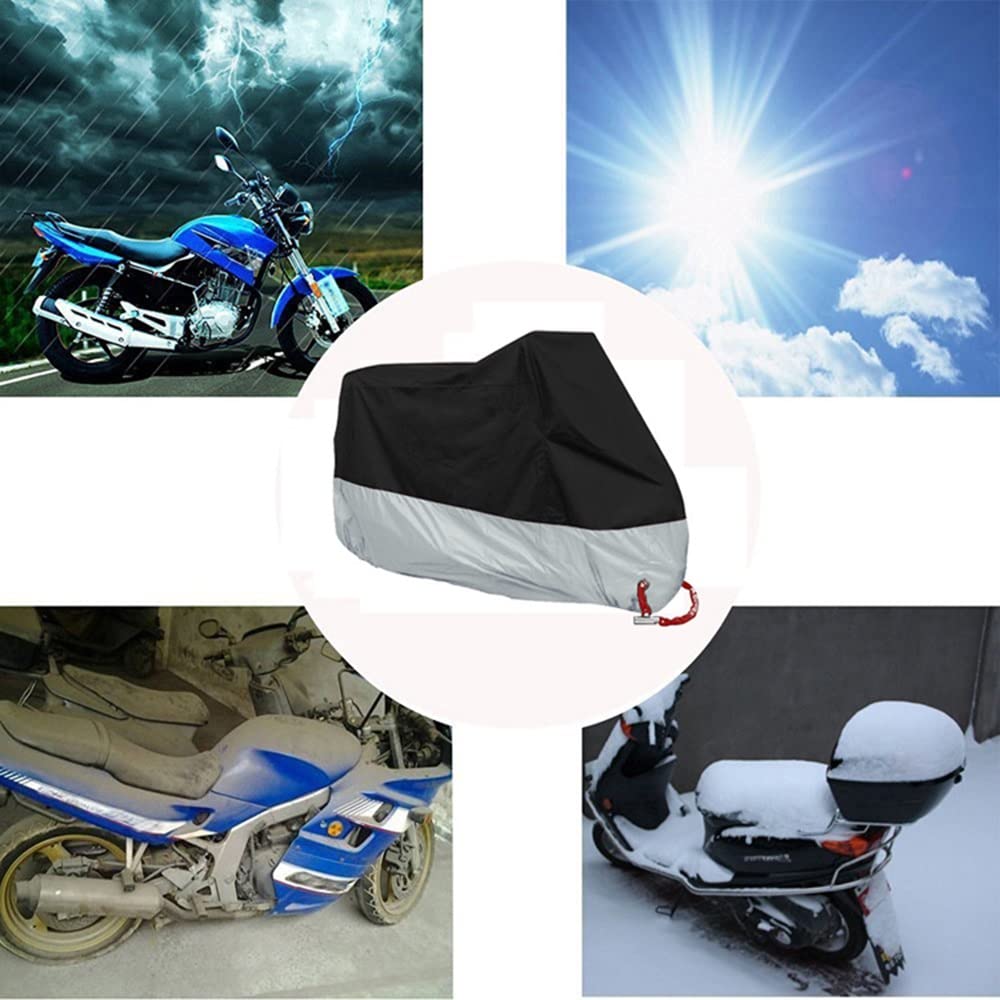 Pokrowiec na motocykl Pokrowiec na motocykl Uniwersalny zewnętrzny ochraniacz Uv Cały sezon Wodoodporny rower Deszcz Odporny na kurz Pokrowiec na skuter