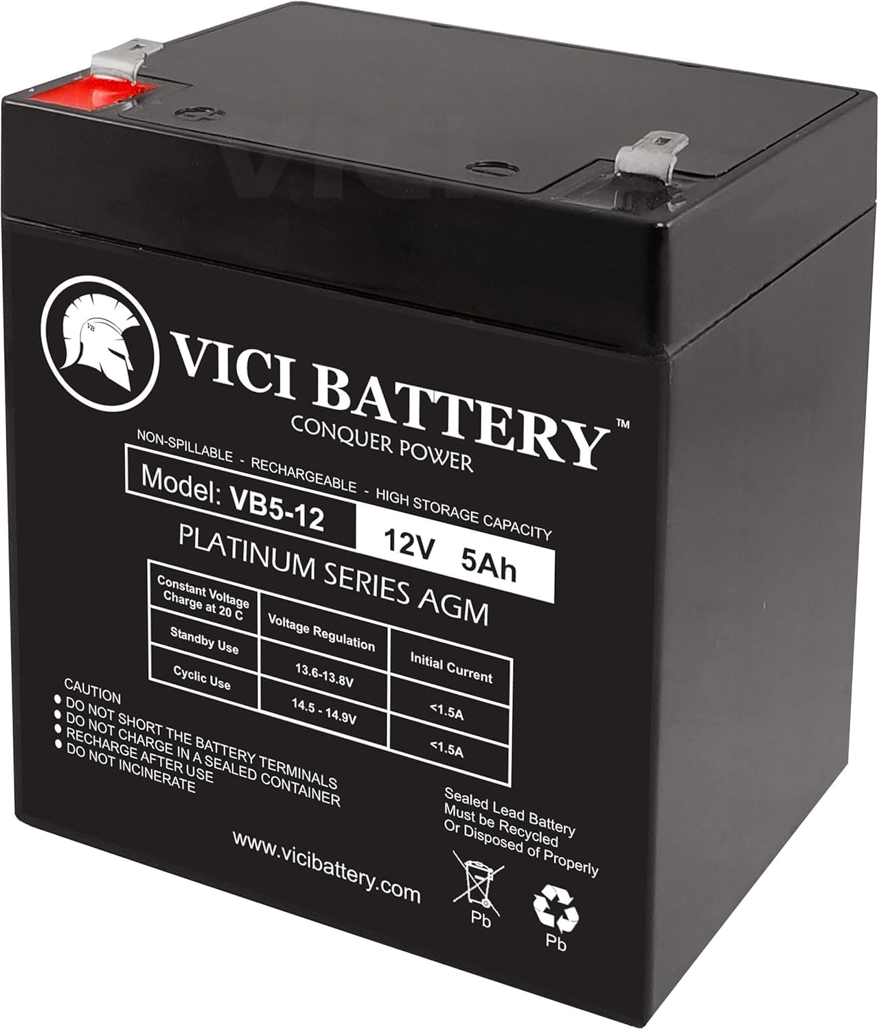 Battery Replacement 12 Volt 5 Amp Hour Battery for Liftmaster 485LM and 41A6357-1 - Works with Liftmaster 3850, 3850P and HD900D