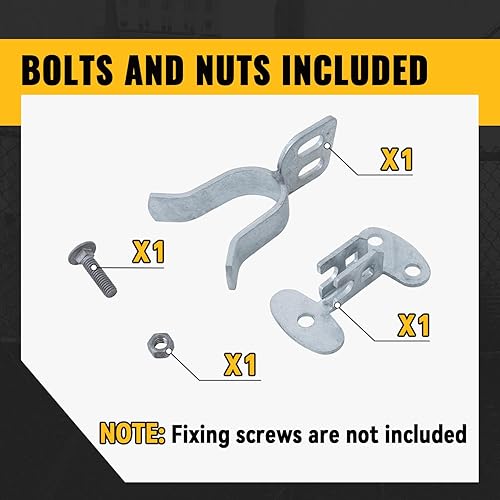 Miniatura 6 de VIVIDA Pestillo de montaje en pared de 1-38 pulgadas, cerrojo de cadena para puerta trasera plana para marco de puerta de 1-38 pulgadas, acero