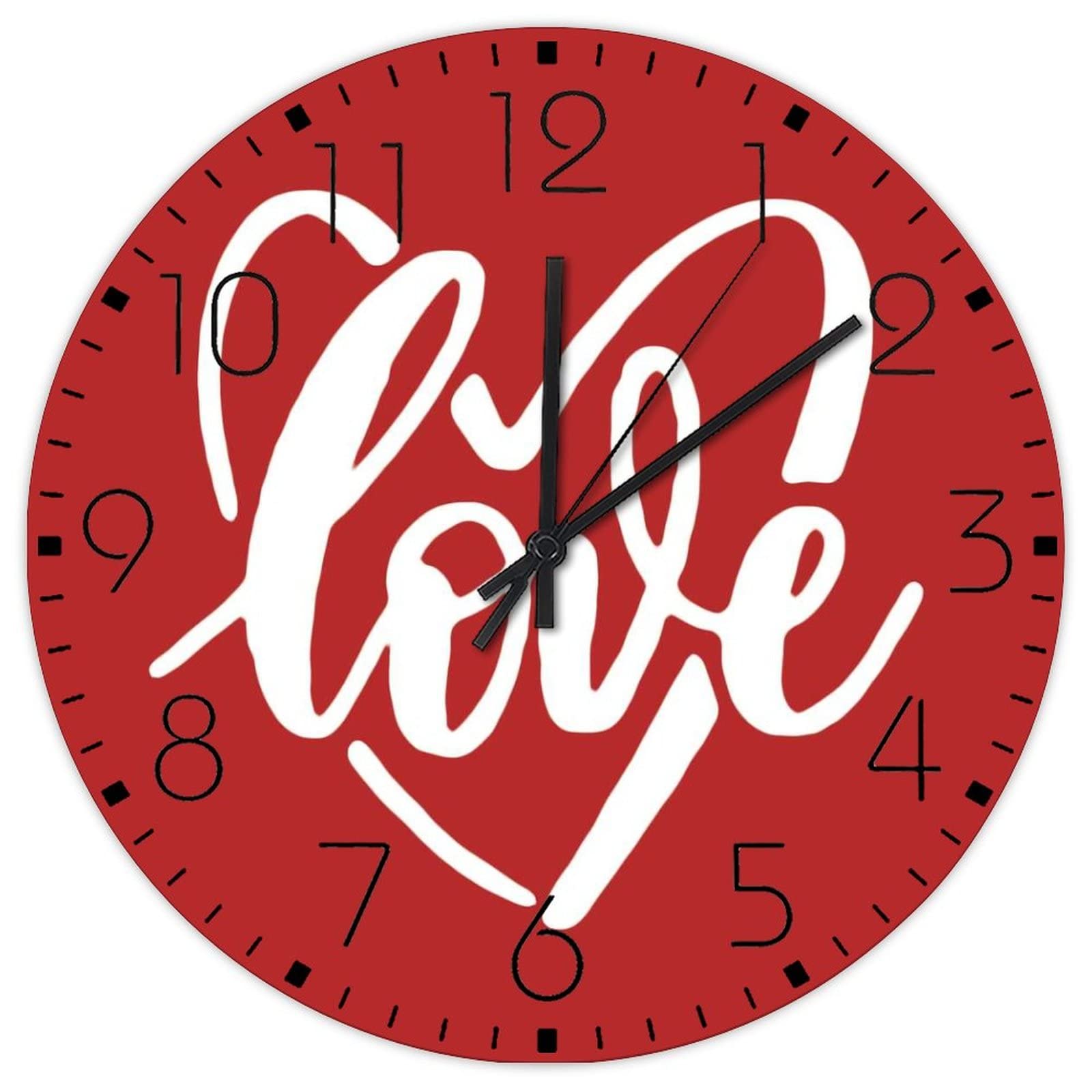 Horloge murale en bois 30cm silencieuse pour chambre d'enfant et ferme