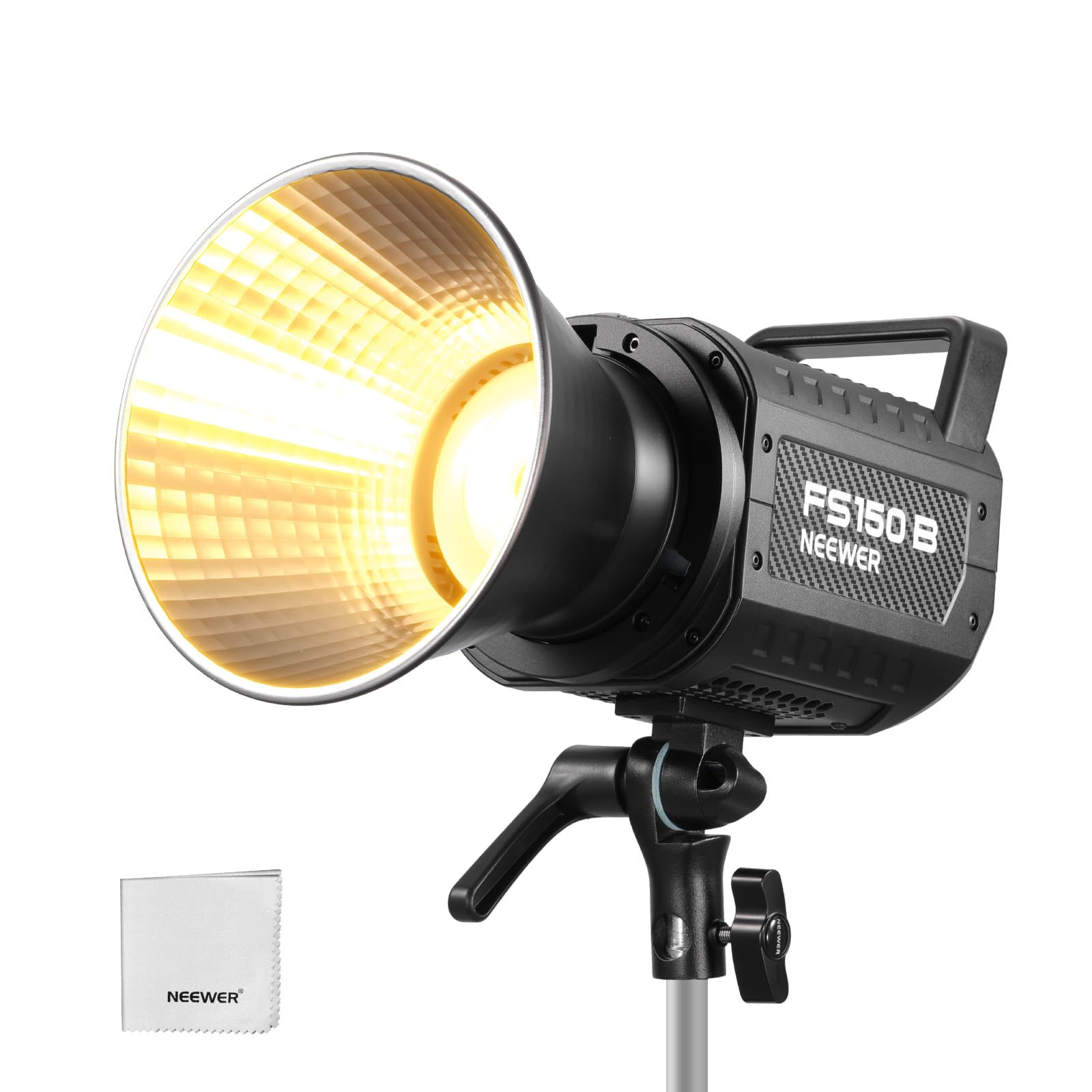 NEEWER FS150B LED Studio Video Light 2.4G/APP Control, 130W Bi Color COB Continuous Output Lighting with Cleaning Cloth for Photography Video
