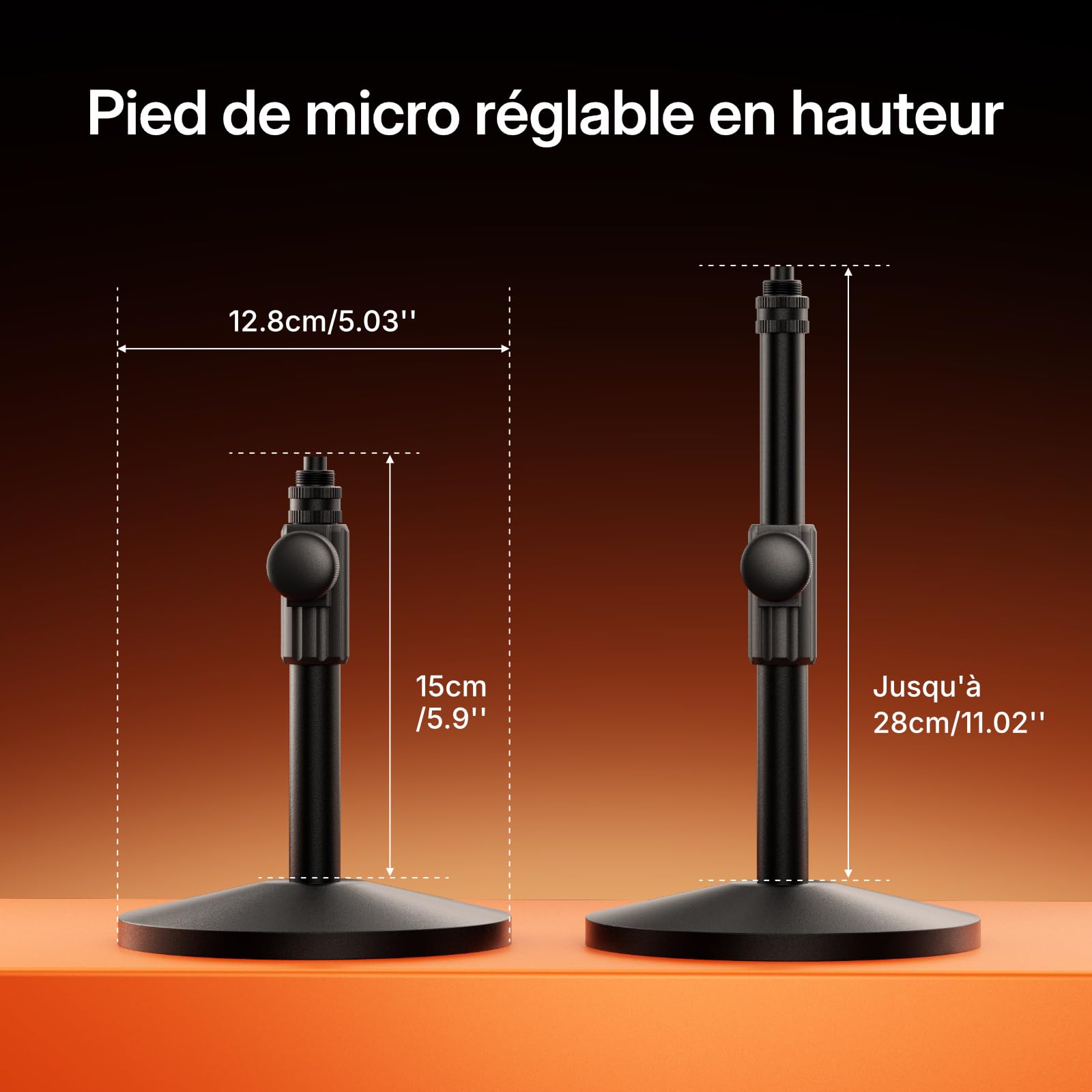 MAONO PD200W Microphone Hybride pour Podcast sur PC, sans-Fil, Micro Dynamique XLR/USB avec Pied de Bureau, Logiciel, Réduction de Bruit, pour Enregistrement, Streaming, Création de Contenu,Studio