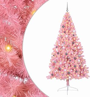 vidaXL Pre-lit Artificial Christmas Tree 240 cm PVC Christmas Tree Modern Cone Shaped Christmas Tree USB Holiday Lighting LED Display Festive Decoration for Living Room and Garden