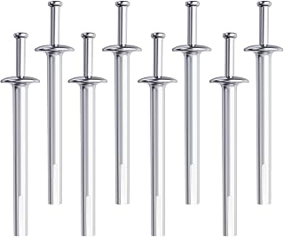 120 Pcs 1/4" x 3" Drive Nail in Anchor Heavy Duty Zinc Plated Concrete Nails Rustproof Drive Expansion Cement Hammering Anchors Pin Metal Fasteners Kit for Wall Drywall Wood Brick